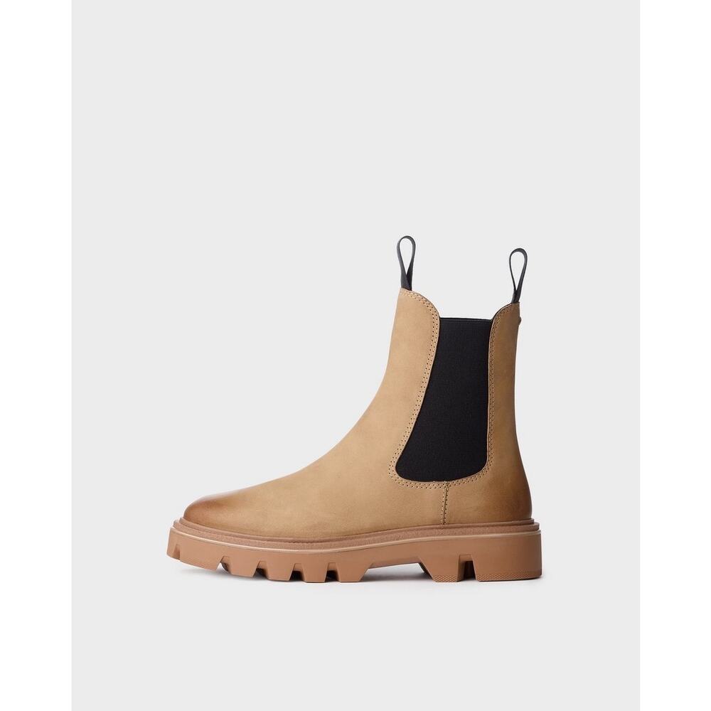 Rag & Bone Quest Tan Suede Leather Chelsea Boots Size 35‎